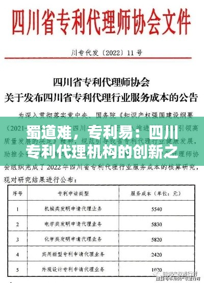 蜀道难,专利易:四川专利代理机构的创新之路