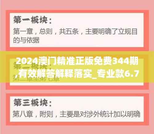 2024澳门精准正版免费344期,有效解答解释落实_专业款6.714