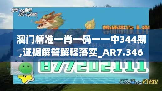 澳门精准一肖一码一一中344期,证据解答解释落实_AR7.346