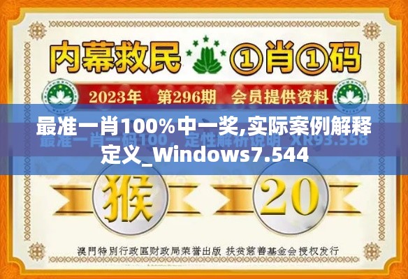 最准一肖100%中一奖,实际案例解释定义_Windows7.544