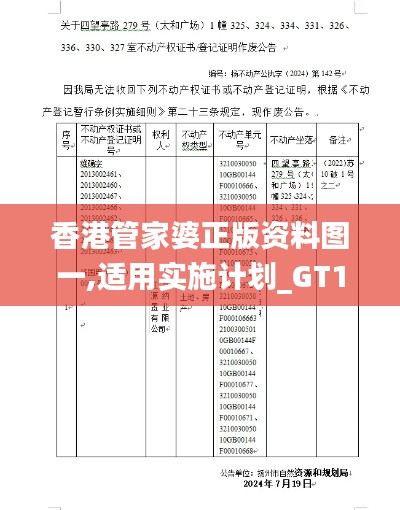 香港管家婆正版资料图一,适用实施计划_GT1.331