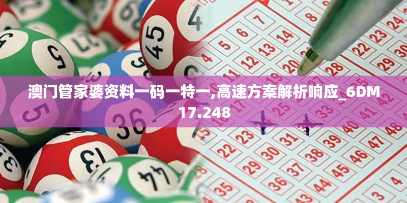 澳门管家婆资料一码一特一,高速方案解析响应_6DM17.248