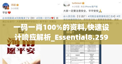 一码一肖100%的资料,快速设计响应解析_Essential8.259