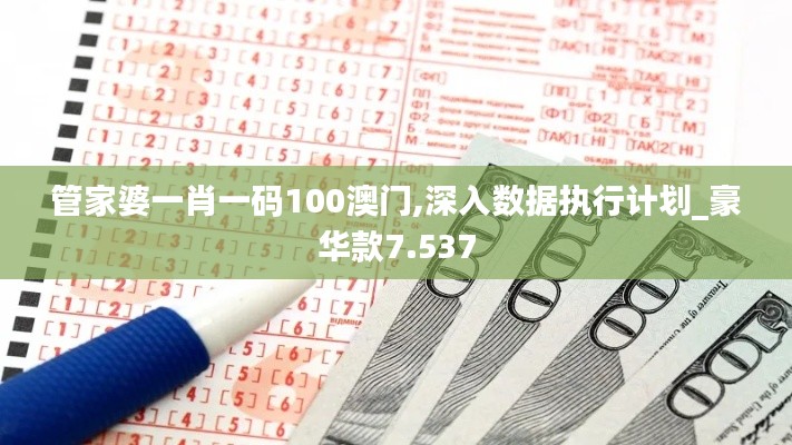 管家婆一肖一码100澳门,深入数据执行计划_豪华款7.537