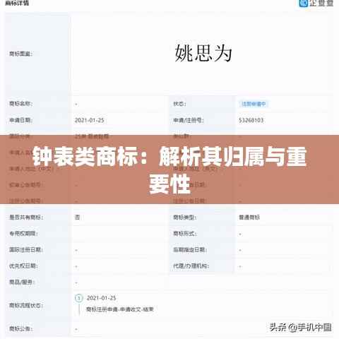 钟表类商标：解析其归属与重要性