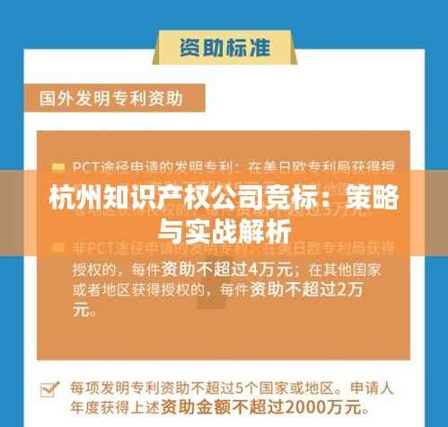 杭州知识产权公司竞标:策略与实战解析
