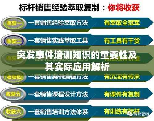 突发事件培训知识的重要性及其实际应用解析