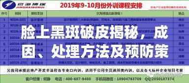 脸上黑斑破皮揭秘，成因、处理方法及预防策略