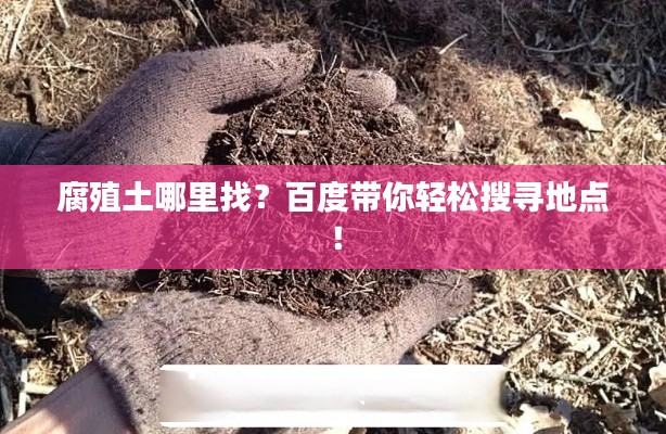 腐殖土哪里找?百度带你轻松搜寻地点!