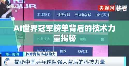 AI世界冠军榜单背后的技术力量揭秘