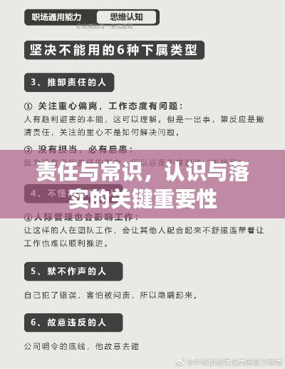 责任与常识,认识与落实的关键重要性
